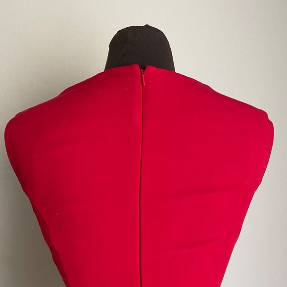 French Connection sz 4 Sleeveless Boat neck fit flare sheath mini dress - Picture 7 of 11